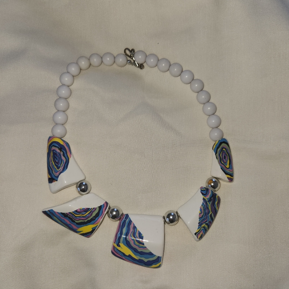 White Beaded Necklace